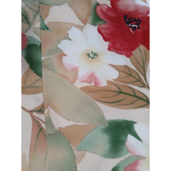 Talbots Silk/Cotton-Tans- Red- Floral Skirt W-18/ Side Zipper/ Lined-Fall Colors - Picture 11 of 16